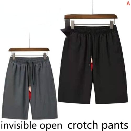 Cesilk Fast Dry Breathable Summer Date Full-open Invisible Zipper Open Pants Men Passionately Fight Field Straight Into Freedom