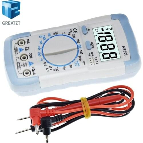 GREATZT A830L LCD Digital Multimeter DC AC Voltage Diode Freguency Multitester Volt Tester Test Current