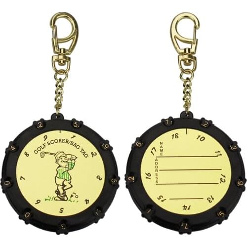 1 Pcs Golf Counter Double Sides 18 Hole Golf Stroke Putt Shot Score Counter w Key Chain Drop Ship
