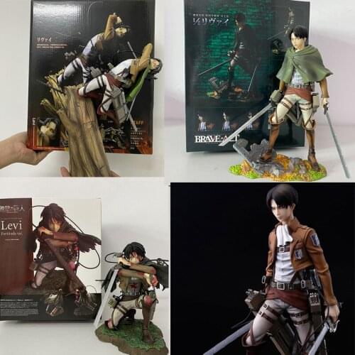 Attack on Titan Levi Figure Artfx J Ackerman Renewal Battle Damage Anime Model Toys Doll Christmas Gift