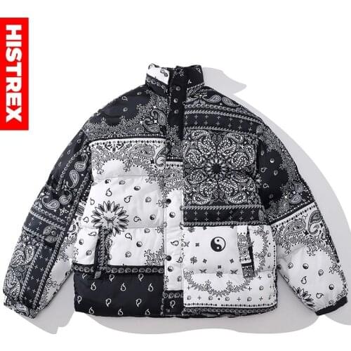 HISTREX Tai Chi Cashew Flowers Mens Down Jackets Detachable 2021 Warm For Male Parka Winter Casual Outwe Down Jacket Men 42EY2