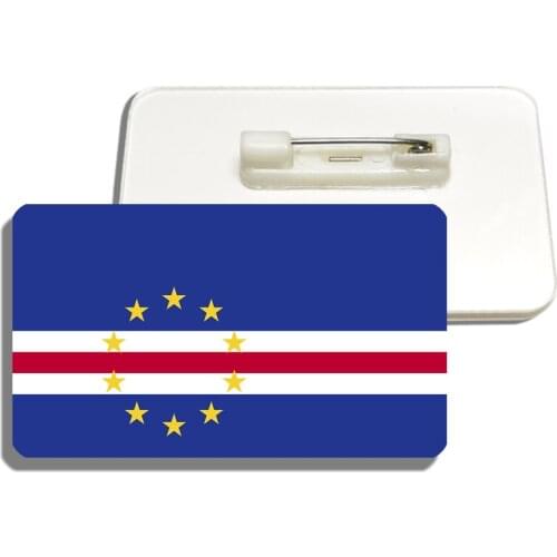 Cape Verde National Flag Brooch Acrylic Lapel Pin For Women And Men Patriotic Backpacks Clothes Decor Party Badge Jewelry