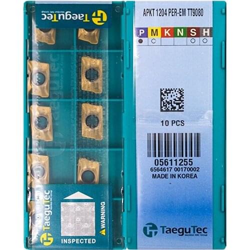 APKT1204PER-EM TT9080 100% Original TAEGUTEC carbide insert with the best quality 10pcs/lot free shipping