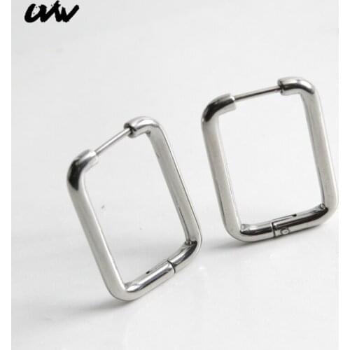UVW468 2pc Classic Geometric Earrings Hoop Earrings Fashion Jewelry Accessories Pendientes Gift for Women Men