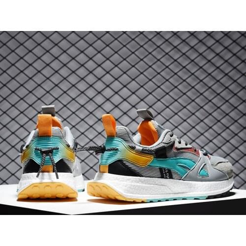 Fashion Mens Sneakers Autumn Winter Comfortable Running Shoes Microfiber leather Male Sports Shoes Popcorn sole Jogging Shoes