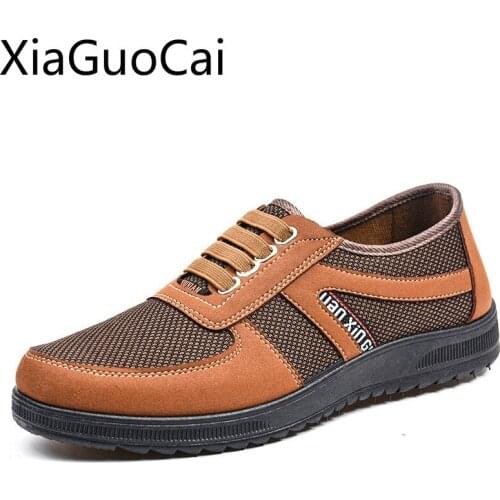 Spring New Soft Dad Casual Shoes Bottom Mens Casual Shoes Comfortable Leisure Mens Casual Flat Sneakers