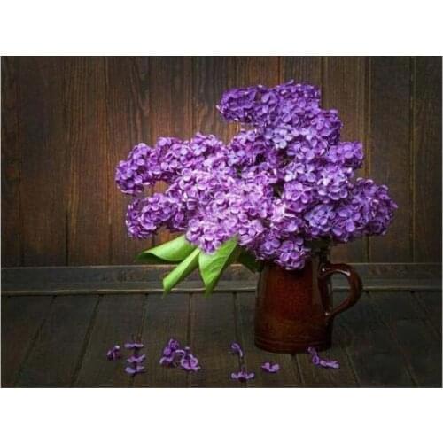 TOUOILP square full Diamond Painting full Bloemen 60