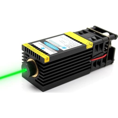 Oxlasers 520nm 1W Green Laser Module with Focusable Lens for Stage Lighting and Lab Laser Bird Repellent with PWM