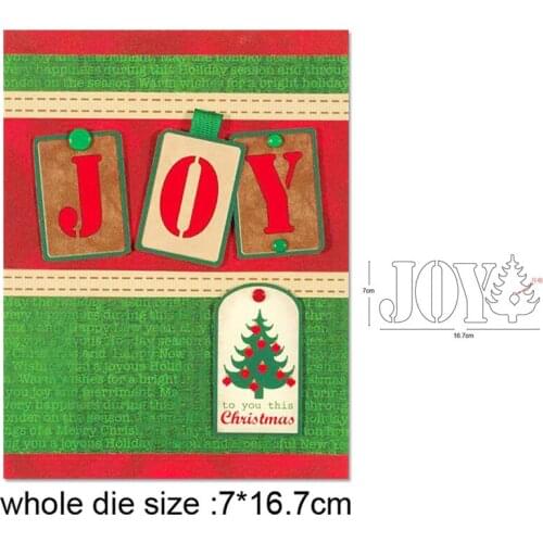 Metal Cutting Dies Joy Christmas Tree Stencils 2020 New Craft Die Cut for DIY Scrapbooking Album Paper Card