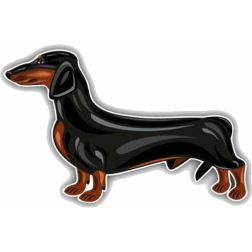 Creative Carsticker Dachshund Breed Dog Animal Pet Accessories Water Proof PVC Decal for Nissan Suzuki Peugeot,18cm*11cm