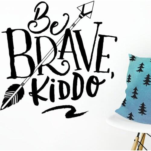 Be Brave Kiddo Wall Decal Kids Room Decal, Nursery Decal, Removable Wall Sticker, Vinyl Wall Decal, Tribal Arrow DecalA13-020