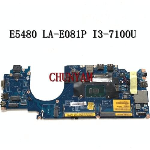 NEW I3-7100U Laptop Motherboard FOR Dell Latitude 14 5480 E5480 CDM70 LA-E081P CN-0NNXR5 NNXR5 0M60W Mainboard