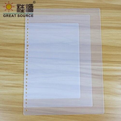 A5 Journal Cover PP Color Cover 20 Holes Binder Ring Notebook Cover Shool Office File Cover Cover (6PCS))