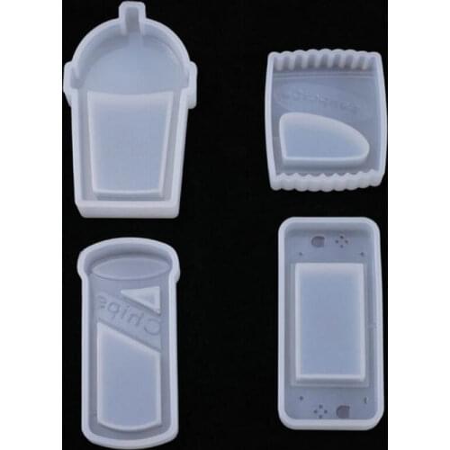 Candy Bag Shaker Silicone Mold Epoxy Resin DIY Craft Tools Milk Tea Bottle Key Charms Handmade Resin Jewelry Accessories Mould