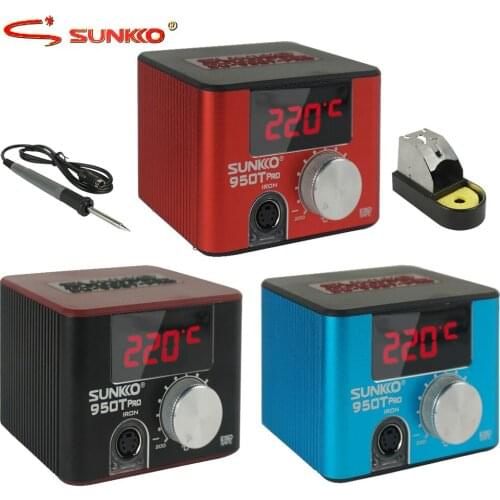 SUNKKO 950T Portable Soldering Iron Electric 75W Temperature Adjustable T12 Sting Iron Tip Welding Soldering Station Repair Tool