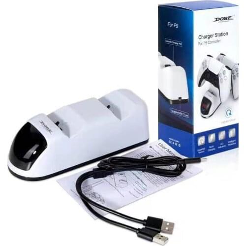 PS5 Controller Joypad Joystick Handle USB Charger Dual USB Fast Charging Dock Station for Playstation 5 Game Console