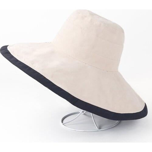 Hat Big Brim Women Summer Sun Beach Autumn Reversible Holiday Accessory For Teenagers Outdoor