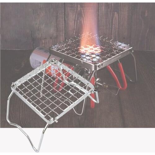Folding Campfire Grill,304 Stainless Steel Grate,Heavy Duty Portable Camping Grill Gas BBQ Grill Rack for Camping Picnic Fishing