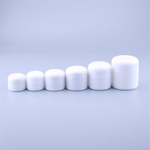 Glass Cream Jars Cosmetic Packaging With Lid Plastic Caps & Inner Liners Round Empty Small Glass 10pcs 15g 20g 30g 50g 60g 100g
