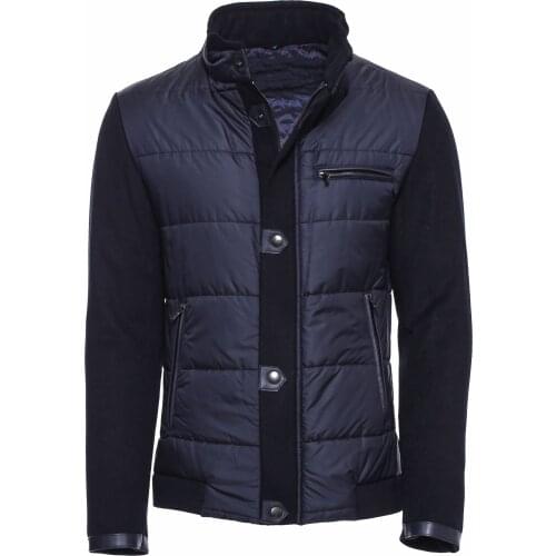 Navy Blue Quilted Coat