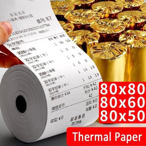 Thermal paper super long 80x 50x 60x 80mm POS printer mobile bluetooth cash register paper rollfor for restaurant supermarket