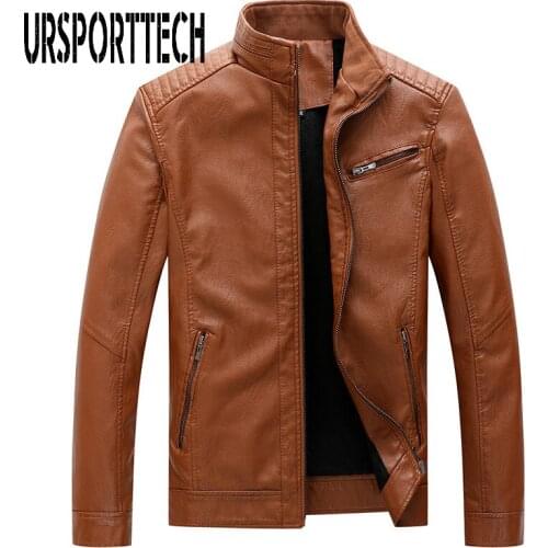URSPORTTECH Men's Faux Leather Jackets
