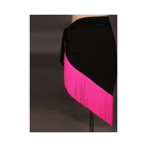 Women Latin Dance Skirt Scarf Fringed Rumba Triangular bandage Lacing Tassel New Female Adult Skirt Ballroom Costume