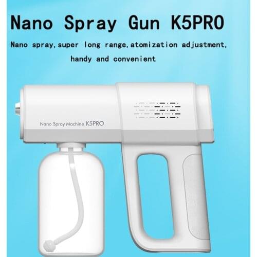 2021 K5PRO New 380ML Wireless Nano Blue Light Steam Spray Disinfection Sprayer Gun USB Charging Dropshipping