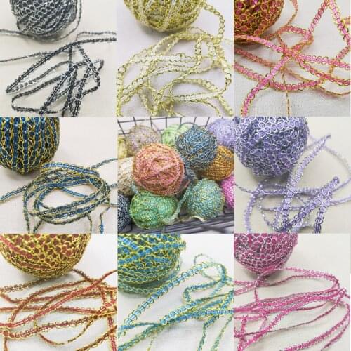 100Meters DIY Sewing Clothing Curtain Accessories Gold Silver Silk Centipede Braid Lace Ribbon Fabric Curve Lace Trim Decoration