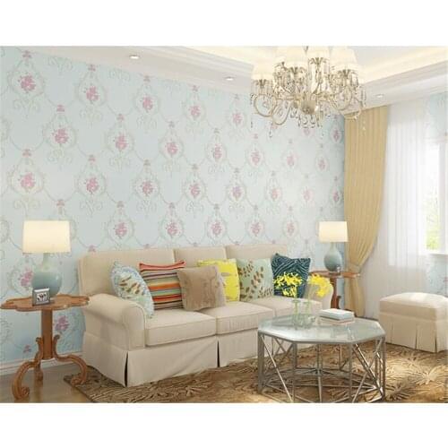 Beibehang wall paper Nonwoven European garden luxury fine embossed three-dimensional living room bedroom TV background wallpaper