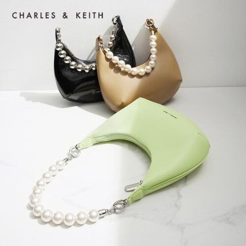 CHARLES＆KEITH New Arrival for Summer 2021 CK2-40151047 Ladies Pearl Single Shoulder Underarm Bag