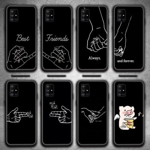 Bff Best Friends Forever Couples Phone Case For Samsung Galaxy A52 A21S A02S A12 A31 A81 A10 A30 A40 A50 A70 A80 A71 A51 5G