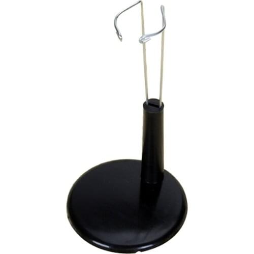 Black Adjustable Plastic Base Doll Stand Doll Bear Display Holder Model Support Frame Prop up 4.3-5.5inch for Doll Accessory