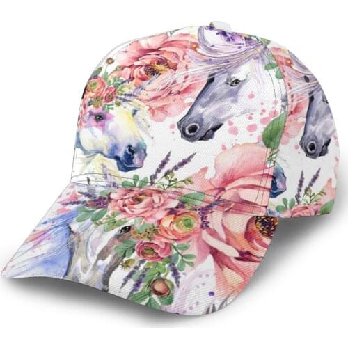 CINESSD Magic Unicorn Roses Flowers Baseball Cap Fashion Men Hat Cap Summer Dad Hat Male Sports Hat