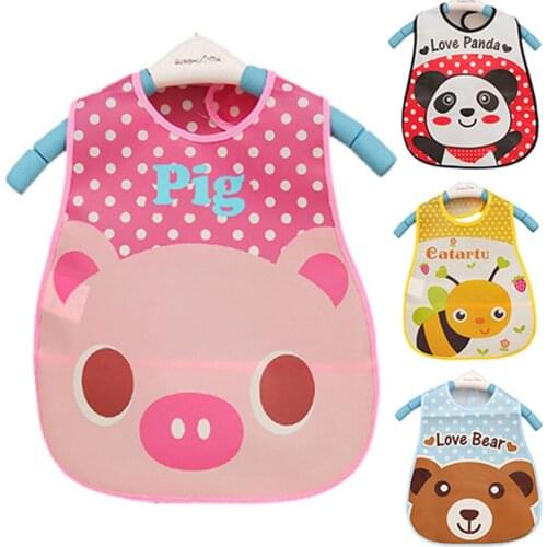 Baby Boy Girl Kids Bibs Waterproof Saliva Towel Lovely Cartoon Bib Feeding Bandana