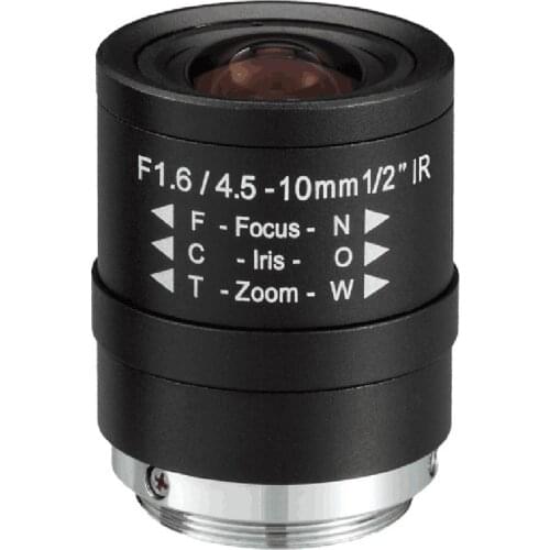 F1.6 CS Manual Varifocal 4.5~10mm 1/2" 5MP cctv camera lens for video surveillance camera kit Smart security SL-4510MMP