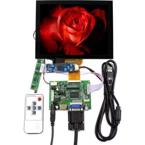 HD MI VGA 2AV LCD Controller Board Capacitive Touch Panel VS-TY2662-V1 8inch LCD Screen EJ080NA-05A Backlight WLED VS080TC-A1