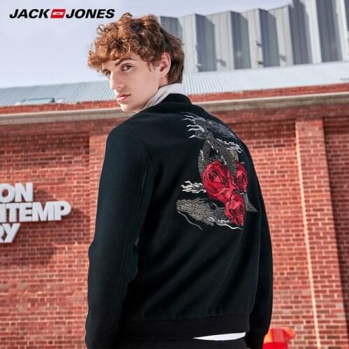 JackJones Mens Short embroidery 100% wool Coat | 219327519