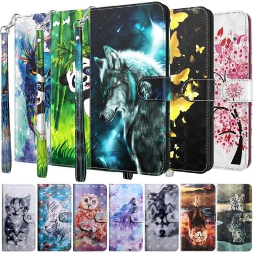 Flip Leather Phone Case For Samsung Galaxy Note 20 Ultra M51 F41 M31 A02S A40 Wallet Card Holder Stand Cover Flower Painted Capa