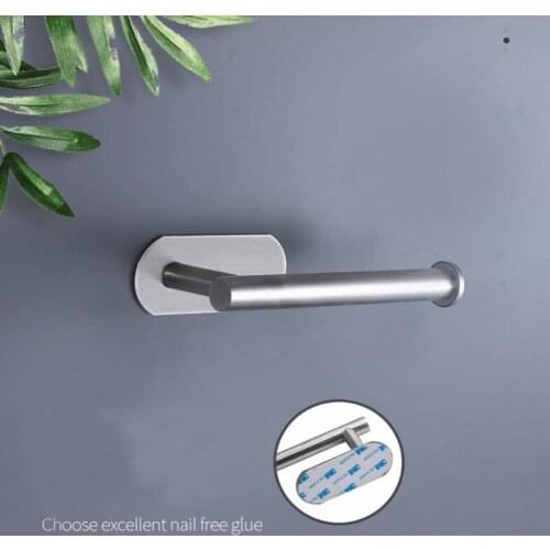 Matte Silver Stainless Steel Round Wall Mounted Hand Towel Bar Ring Toilet Paper Holder Robe Towel Hooks Bathroom Accessories Ki