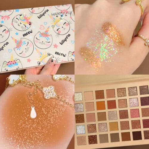 New Pearly Eyeshadow Palette Multi-color Matte Sequin Novelty Design Eye Shadow Eye Cosmetic Makeup Tool Wholesale TSLM1