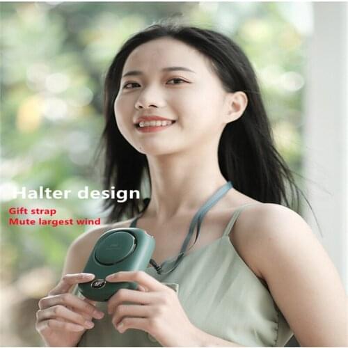 Newest Halter Mini Fan USB Charging Silent Electric Fan Summer Cooling Artifact