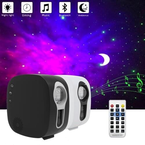Galaxy Star Light Projector LED Night Light with Ocean Wave Effect Built-in Bluetooth Speaker Nebula Cloud Lamp for Kids Gift