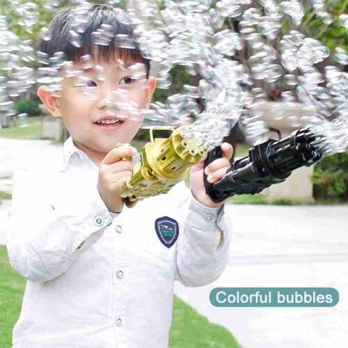 Gatling Bubble Machine Magic Water Bubble Gatling Bubble Gun Toys Summer For Children Toddlers Outdoor Party Wedding Bubble Gun