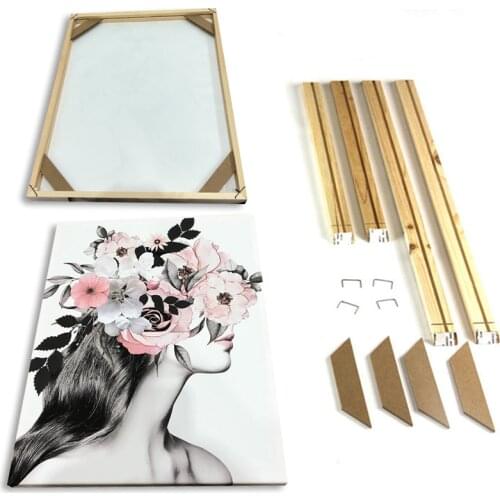 Natural Wood Frame for Canvas Oil Painting DIY Picture Wall Poster Photo Frame Painting Large Size Frame Modern Home Decoration