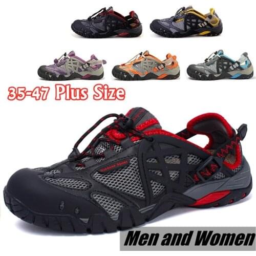 35 47 Size Summer Upstream Wading Shoes Men Women Outdoor Waterproof Quick Dry Hiking Sport Shoes Breathable Non-slip Aqua Shoe