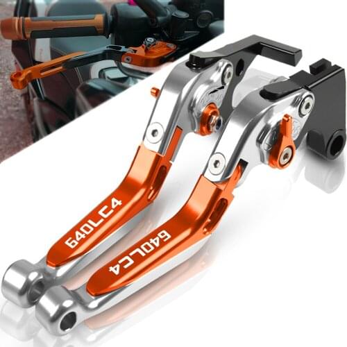 For 640LC4 2003 2004 2005 2006 Motorcycle CNC Adjustable Extendable Foldable Brake Clutch Levers 640 LC4 Accessories
