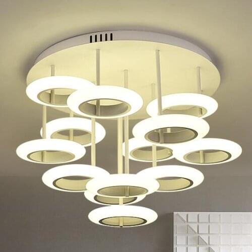 Modern Led Ceiling Lighting Modern Round Aluminum Ceiling Light Fixtures13 Heads Acrylic Lamparas De Techo Iron Bedroom Avize