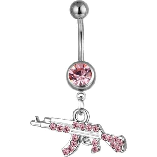 Surgical Steel Nickel-free Dangle Belly Ring Navel Bar Body Sexy Women Piercing Fashion Body Jewelry