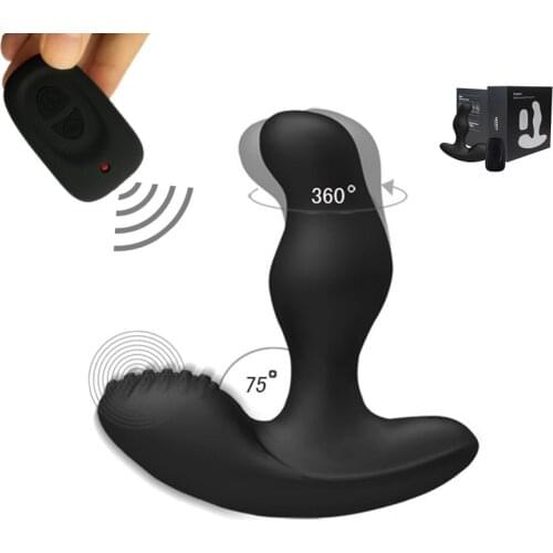 Levett 3 Mode Rotating 16 Speed Vibration Male Prostate Massager G-Spot Stimulate Vibrator Butt Plugs Anal Sex Toy For Men Woman